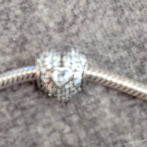 Heart Pandora Charm April Birthstone